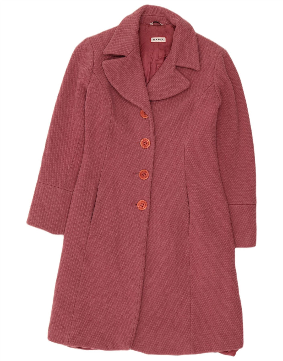 MAX & CO. Cappotto da donna UK 8 piccolo in lana rosa
