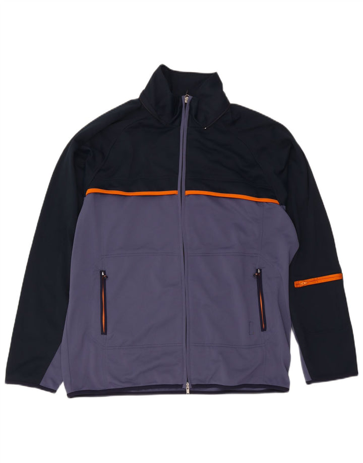 Giacca da tuta da uomo Champion Large in poliestere color block blu navy