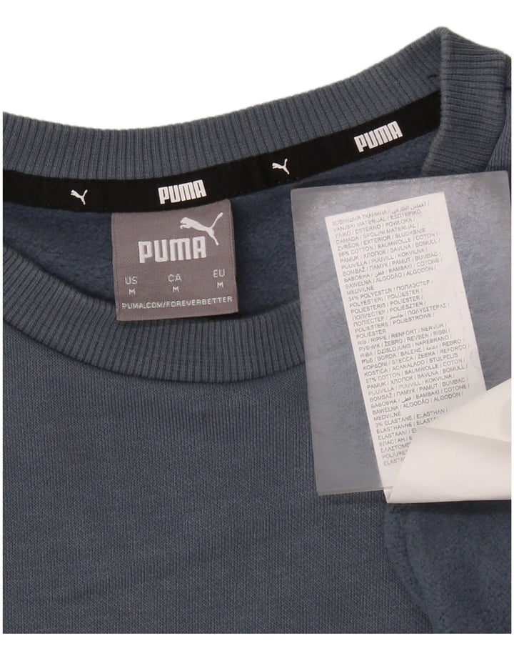 Felpa PUMA da uomo in cotone grigio medio