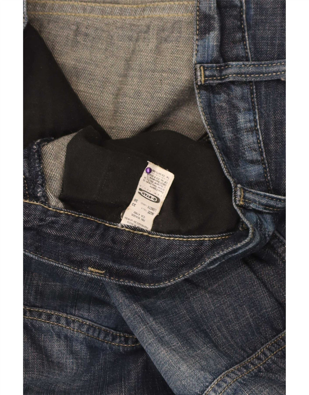 Jeans dritti da uomo G-Star W33 L38 Blu navy