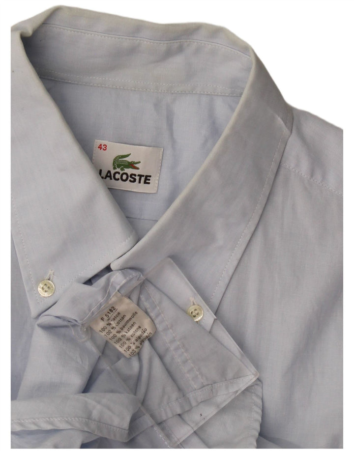 Camicia a maniche corte da uomo Lacoste taglia 43 grande in cotone blu