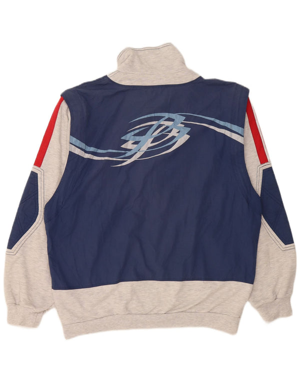 Giacca da ginnastica grafica da uomo Lotto UK 42/44 XL Blu Colourblock