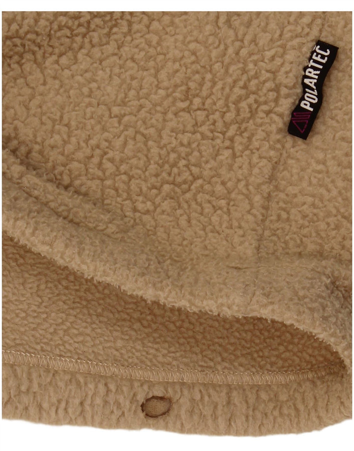 Fat Face Maglione in pile da uomo Polartec con zip e collo piccolo in poliestere beige