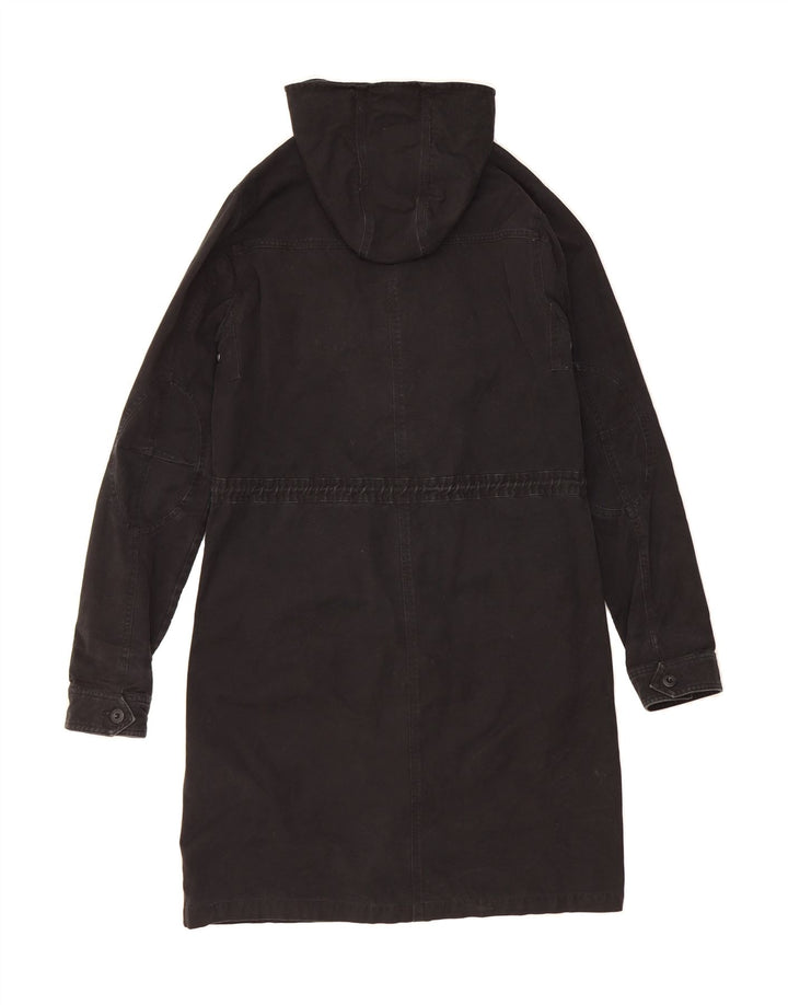 O'NEILL Mens Hooded Overcoat UK 36 Small Black Cotton Vintage O'Neill and Second-Hand O'Neill from Messina Hembry 