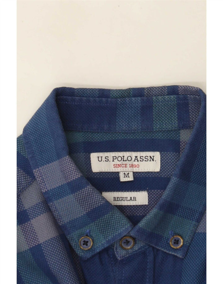 Polo Assn. Camicia da uomo vestibilità regolare a quadri blu medio