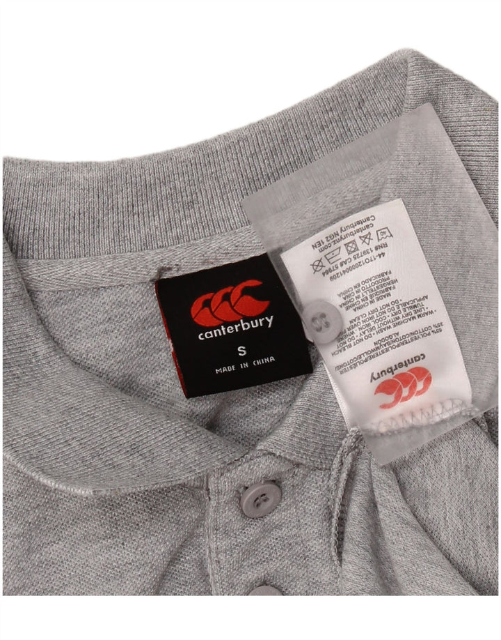 Polo grafica da uomo Canterbury piccola in cotone grigio