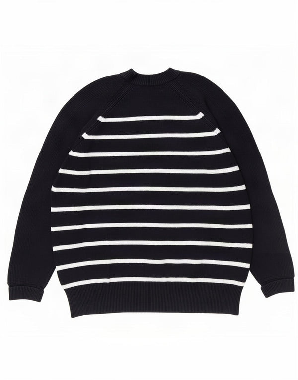 Maglione maglione girocollo da uomo Marks & Spencer medio a righe blu navy