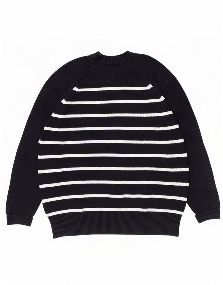 Maglione maglione girocollo da uomo Marks & Spencer medio a righe blu navy
