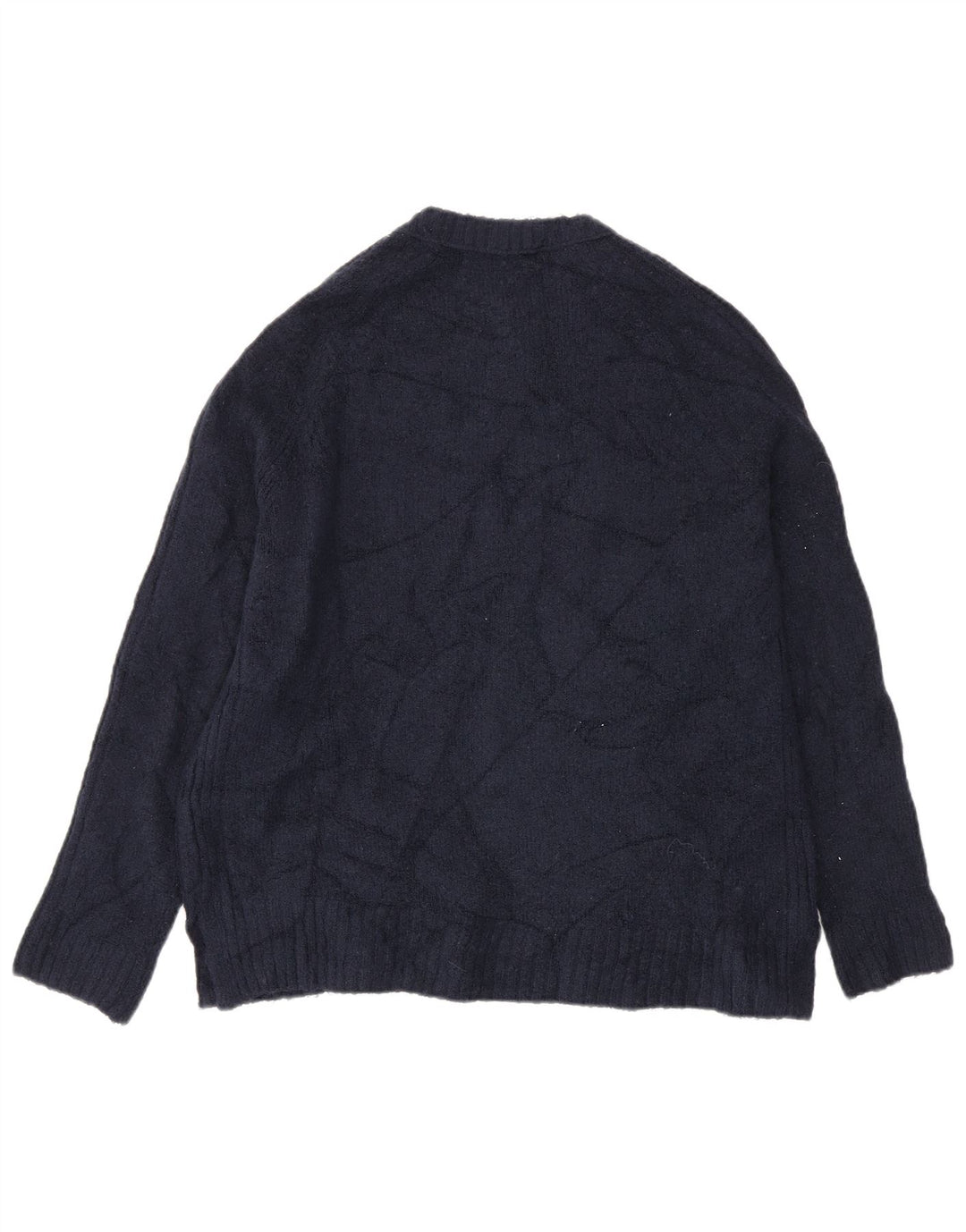 Maglione maglione girocollo da donna Marks & Spencer UK 14 blu navy medio