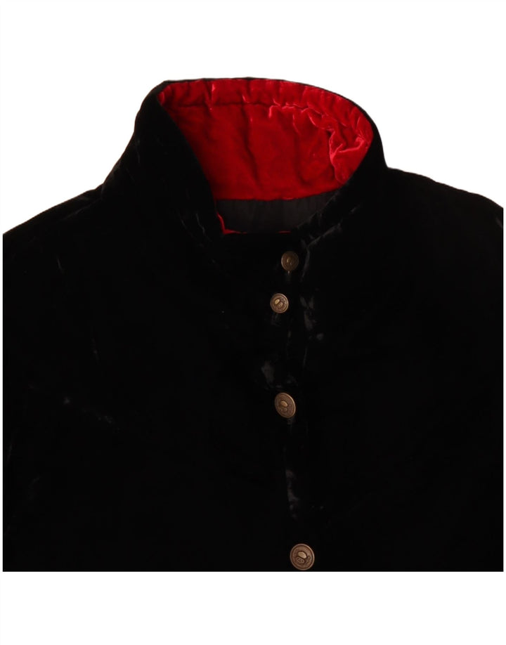 Giubbotto bomber in velluto da donna VINTAGE UK 20 2XL Nero