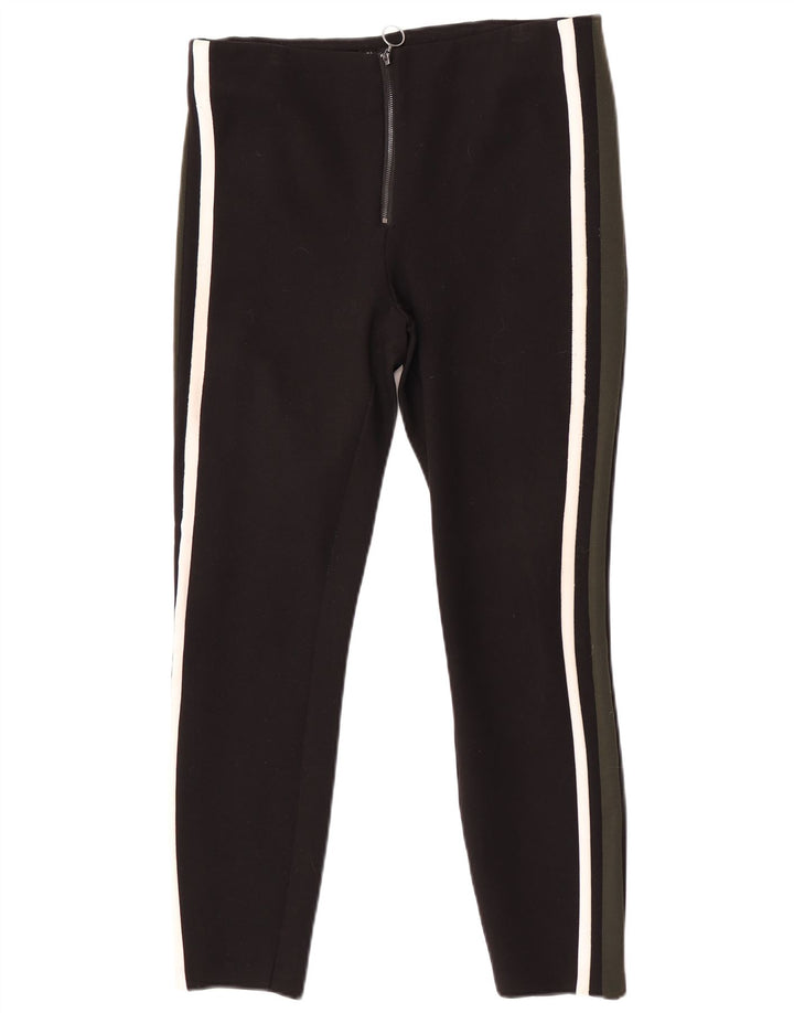 Leggings Zara Trafaluc da donna UK 14 Large Nero Colourblock Poliestere