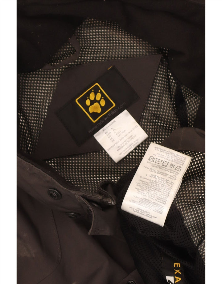 Giacca antipioggia da uomo Jack Wolfskin UK 40/42 Large Grigio Poliammide