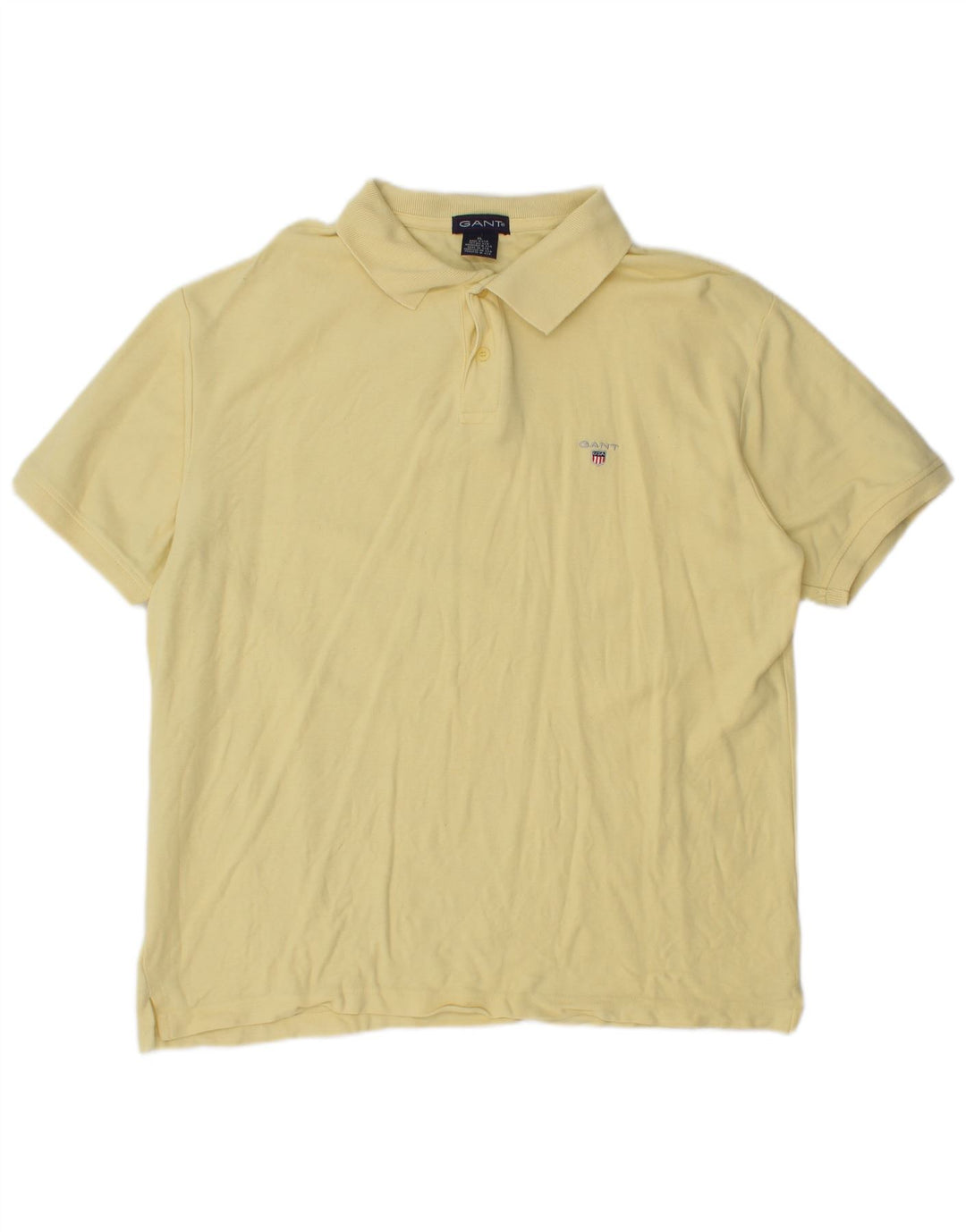 Polo da uomo Gant XL in cotone giallo