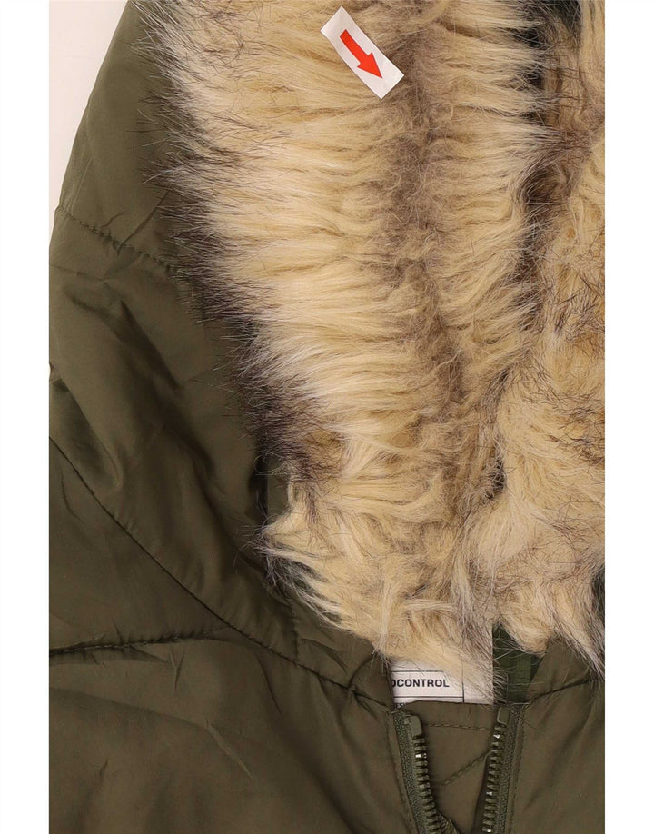 Cappotto imbottito con cappuccio da uomo Gap UK 40 grande poliestere kaki
