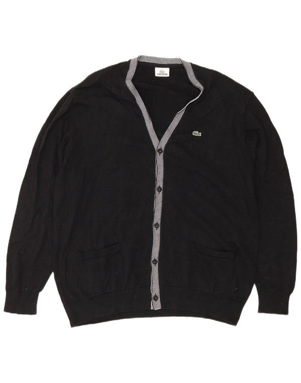Maglione cardigan da uomo Lacoste taglia 8 2XL cotone nero