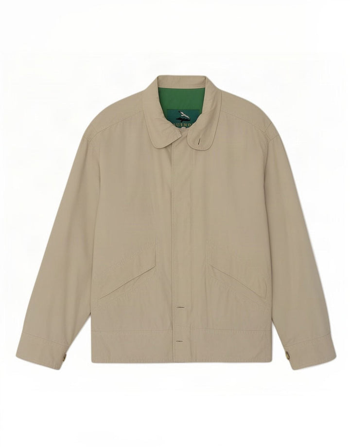 Giubbotto bomber da uomo vintage UK 38 cotone beige medio