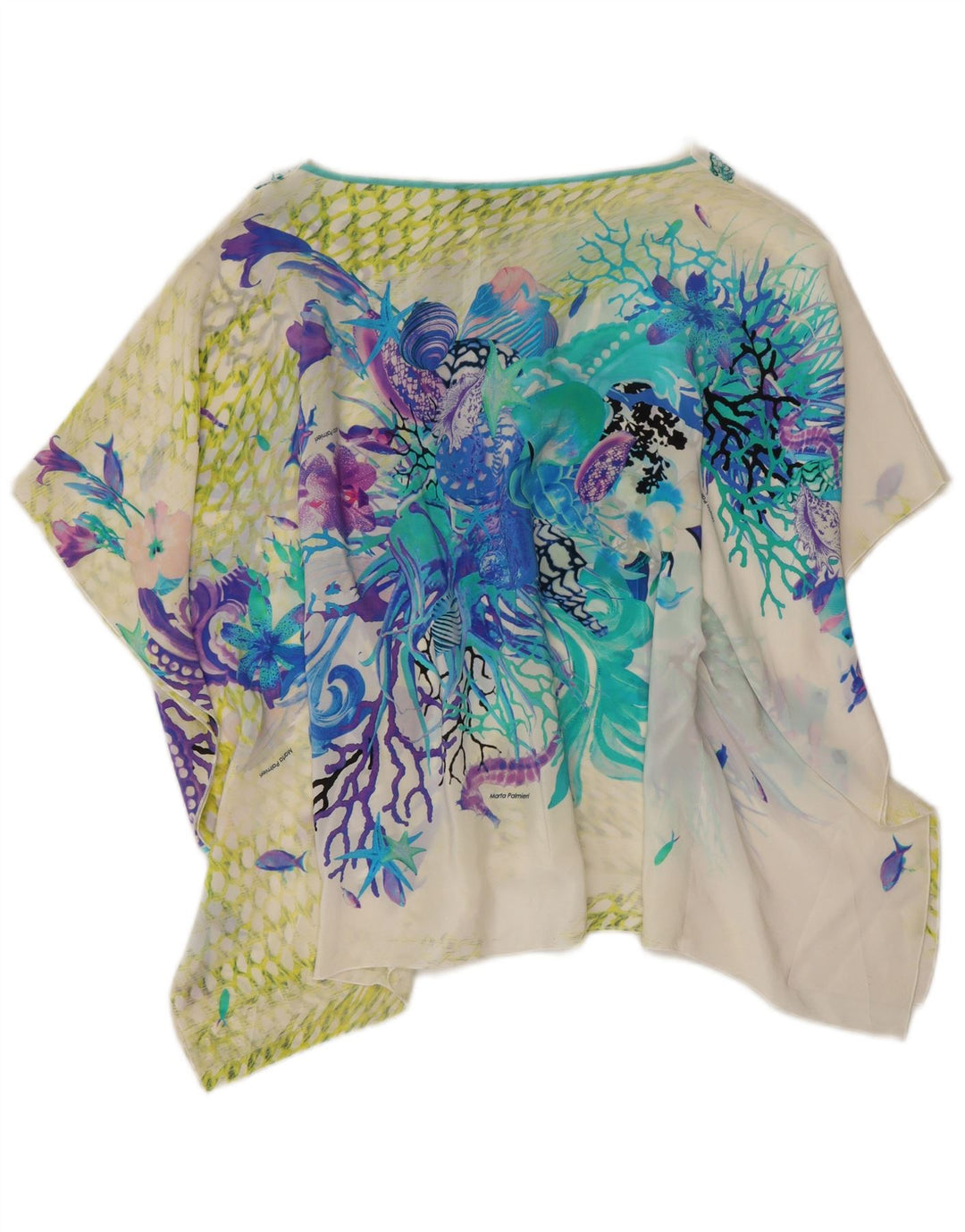 Marta Palmieri Camicetta Poncho da donna Top UK 12 Seta bianco sporco medio