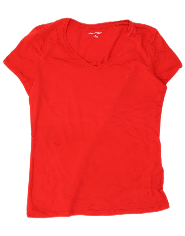 T-shirt da donna NAUTICA Top UK 14 cotone rosso medio