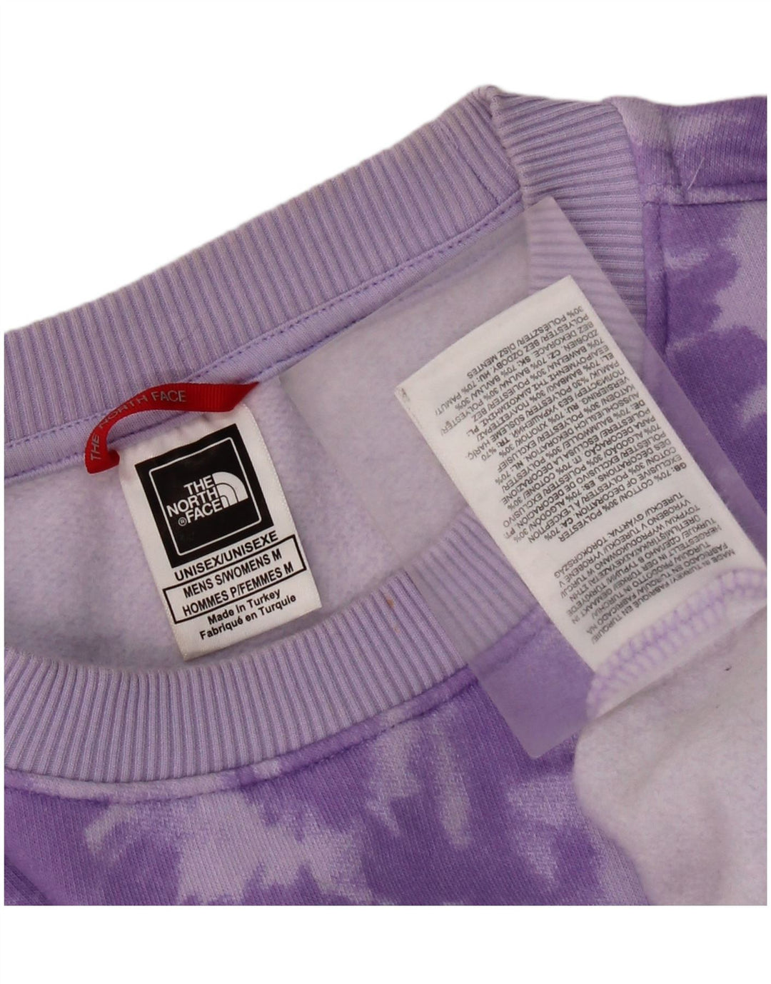 The North Face Uomo Felpa Maglione Medio Viola Tie Dye Cotone