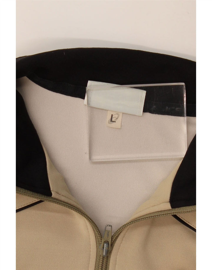 Giacca da tuta da donna ASICS UK 14 Large Beige Colourblock