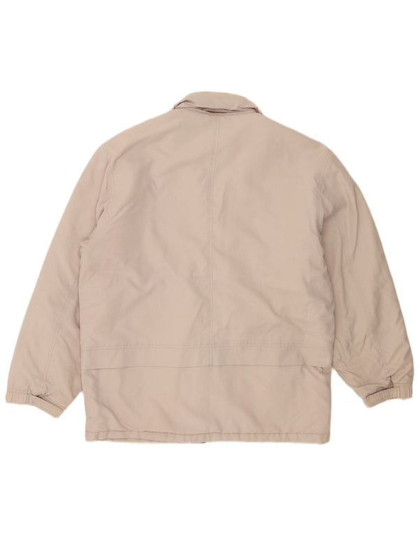 Giacca a vento con cappuccio da uomo vintage UK 42 XL Beige