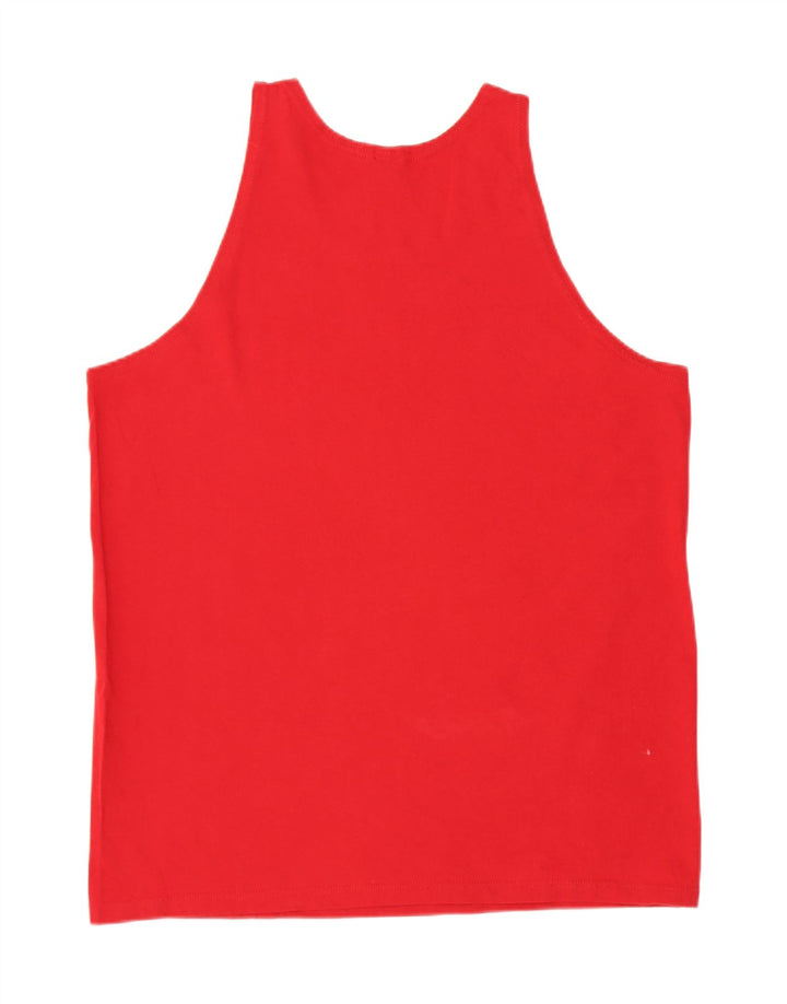 RUSSELL ATHLETIC Mens Vest Top XL Red Cotton Vintage Russell Athletic and Second-Hand Russell Athletic from Messina Hembry 