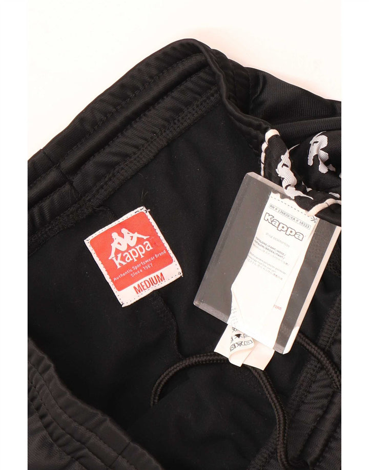 Pantaloni da tuta con grafica Kappa da uomo, poliestere nero medio