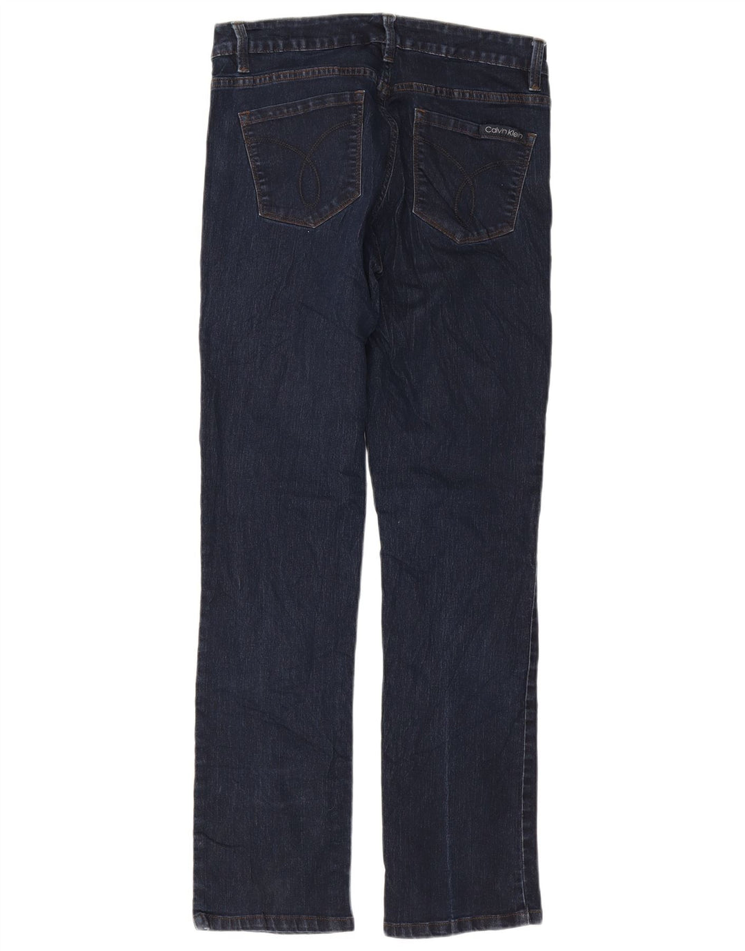 Jeans dritti da donna Calvin Klein US 8 Medium W29 L31 Cotone blu navy