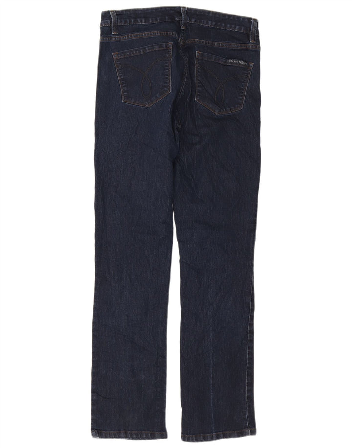 Jeans dritti da donna Calvin Klein US 8 Medium W29 L31 Cotone blu navy