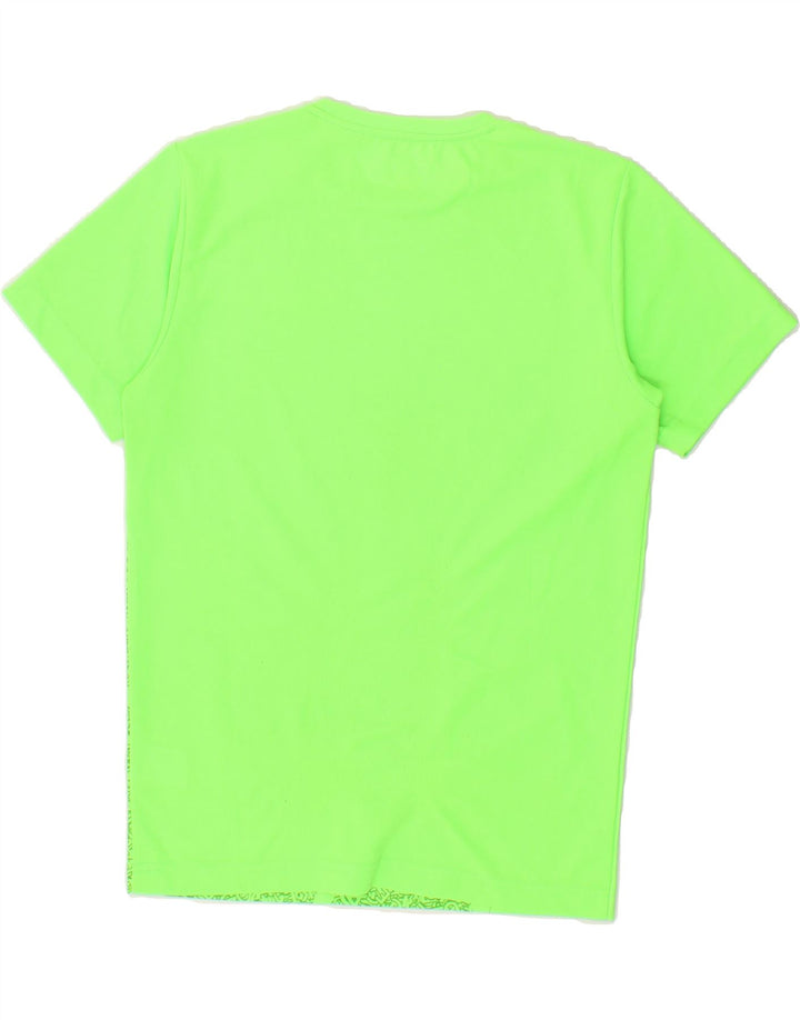 ASICS Mens Graphic T-Shirt Top Small Green Polyester Vintage Asics and Second-Hand Asics from Messina Hembry 