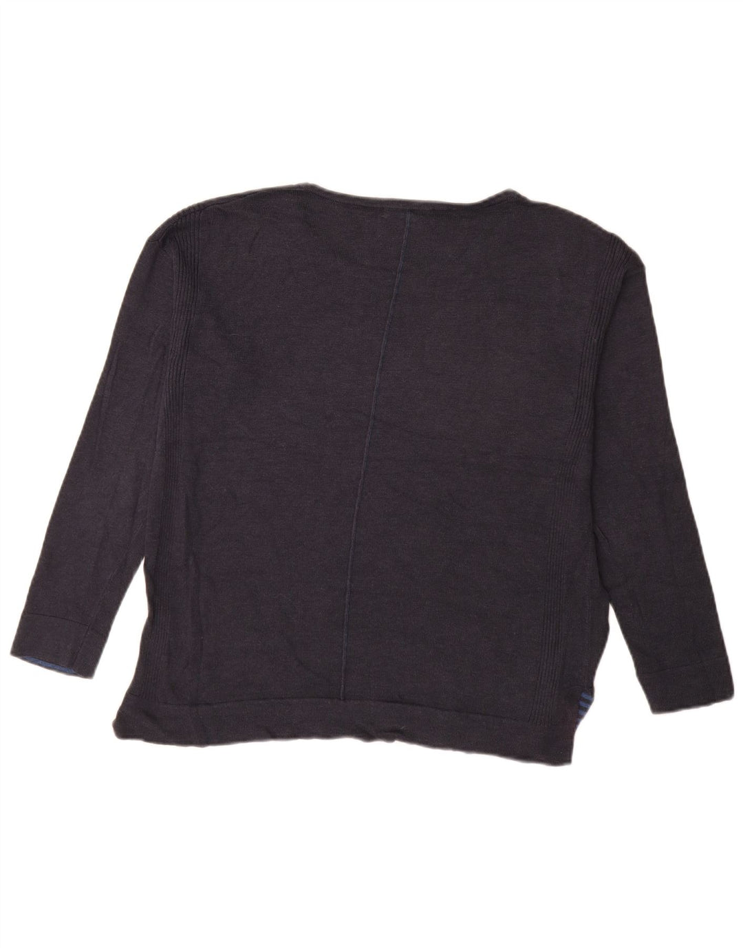 WHITE STUFF Maglione da donna con scollo a barchetta UK 10 Piccolo blu navy