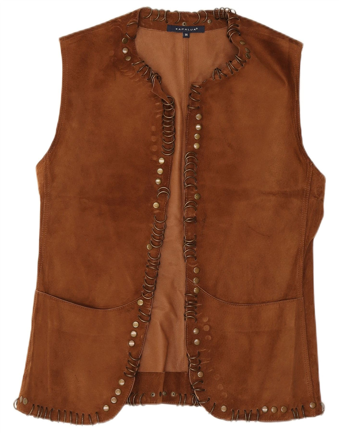 Gilet in pelle da donna Kapalua EU 36 piccolo marrone