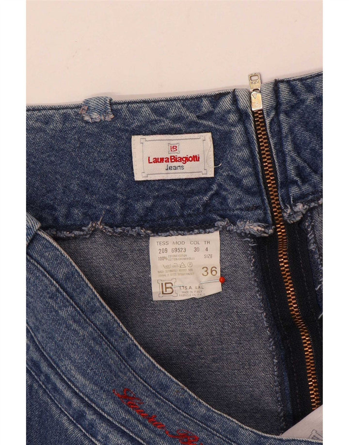 Gonna di jeans da donna Laura Biagiotti W36 grande blu