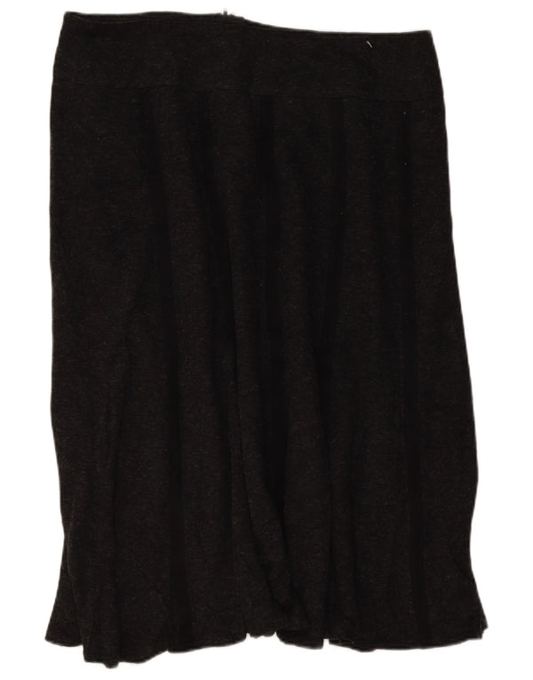 Gonna dritta da donna MARKS & SPENCER UK 18 XL W36 Acrilico chiazzato grigio