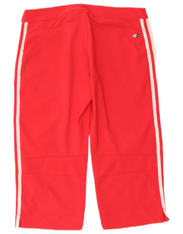 Pantaloncini ADIDAS da donna Climalite Bermuda UK 10 Small W30 Poliestere rosso