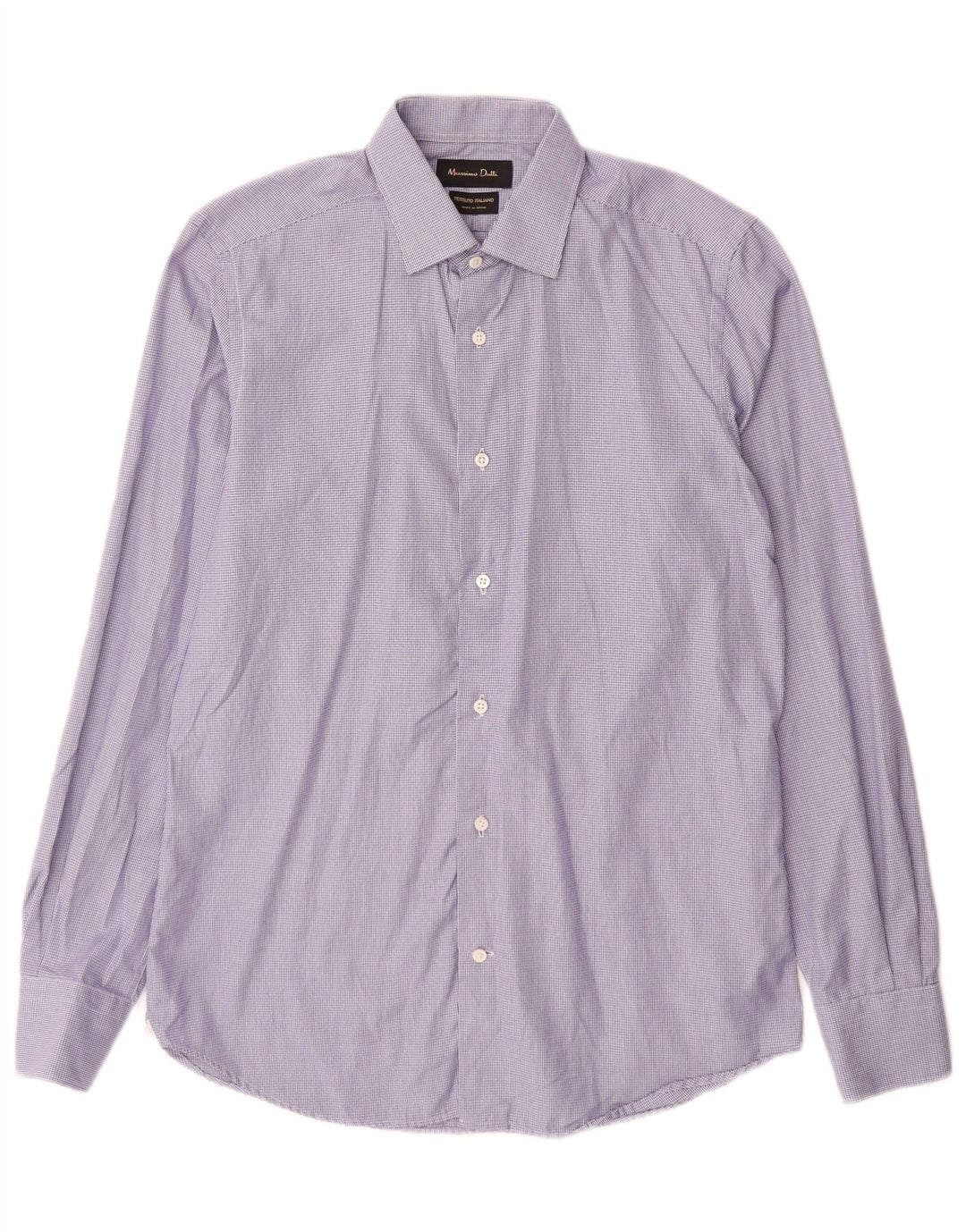 Camicia da uomo Massimo Dutti taglia 38 pied de poule blu medio