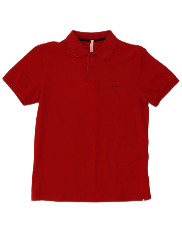 Polo da uomo Sun68 piccola rossa in cotone