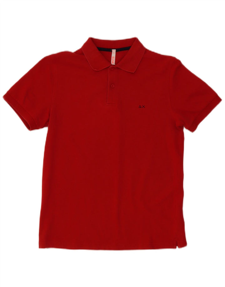 Polo da uomo Sun68 piccola rossa in cotone