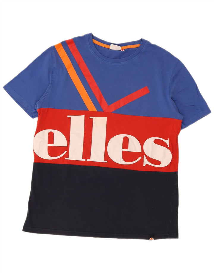 T-shirt grafica da uomo Ellesse Top piccola in cotone color block multicolore