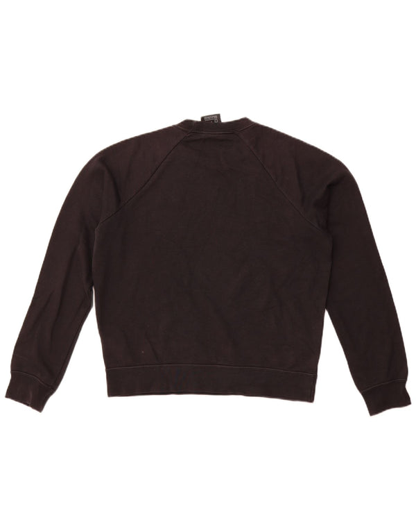 Nike Womens Oversized Sweatshirt Jumper UK 10 Small Black Cotton