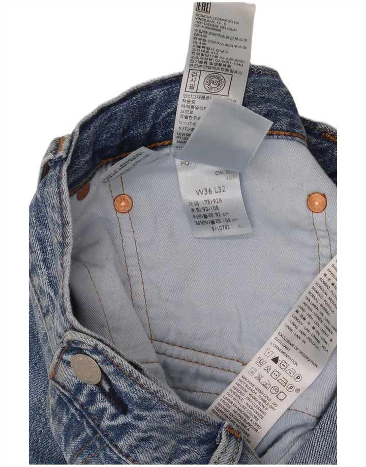 Jeans dritti da uomo Levi's 555 vestibilità rilassata W36 L32 cotone blu