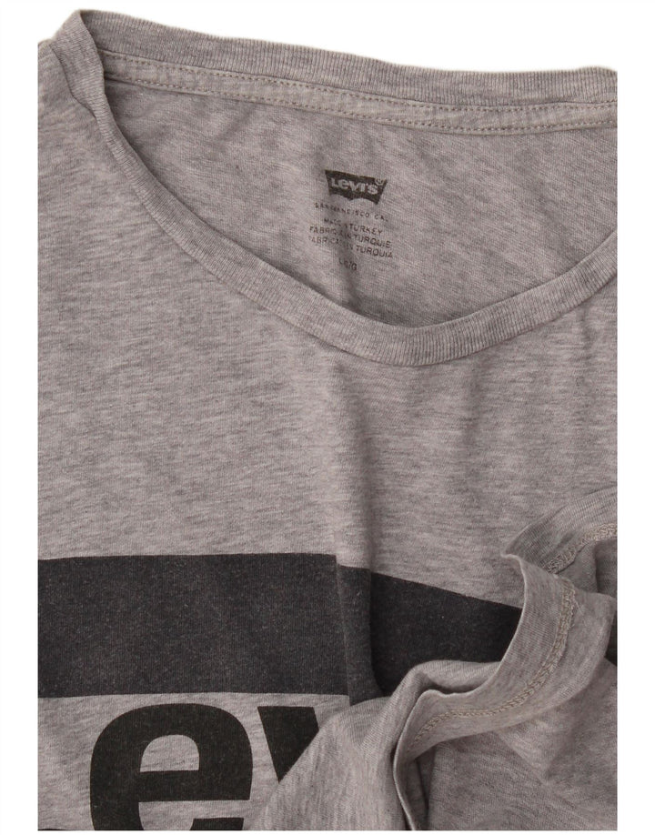 T-shirt grafica da uomo Levi's Top grande grigio screziato