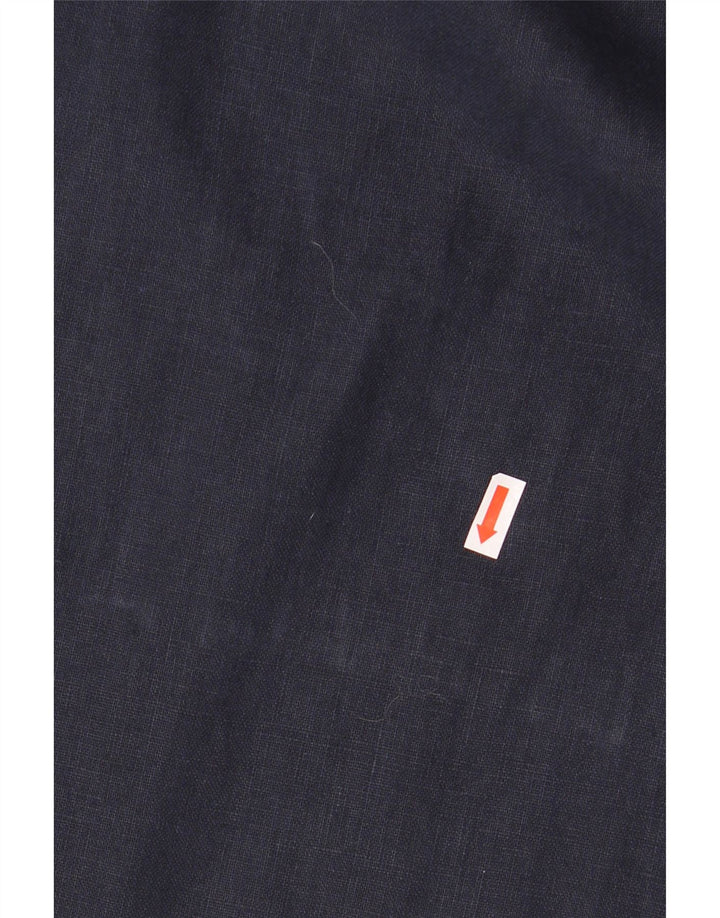 BODEN Pantaloni corti da donna a gamba larga UK 14 Large W34 L25 Lino blu navy