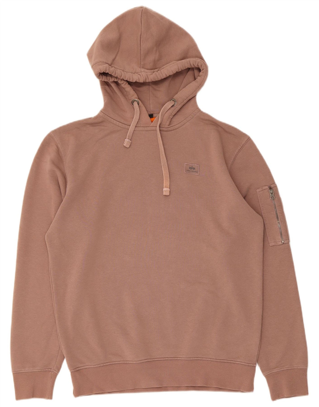 Felpa con cappuccio da uomo Alpha Industries in cotone rosa medio