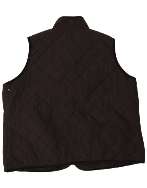 Gilet trapuntato da donna Ralph Lauren UK 22 3XL poliestere nero