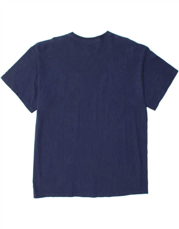 RUSSELL ATHLETIC Mens Graphic T-Shirt Top XL Navy Blue Vintage Russell Athletic and Second-Hand Russell Athletic from Messina Hembry 