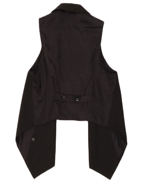 Gilet asimmetrico OPEN da donna BENETTON UK 12 medio nero