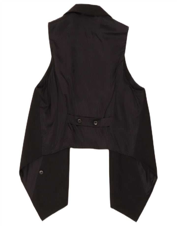 Gilet asimmetrico OPEN da donna BENETTON UK 12 medio nero
