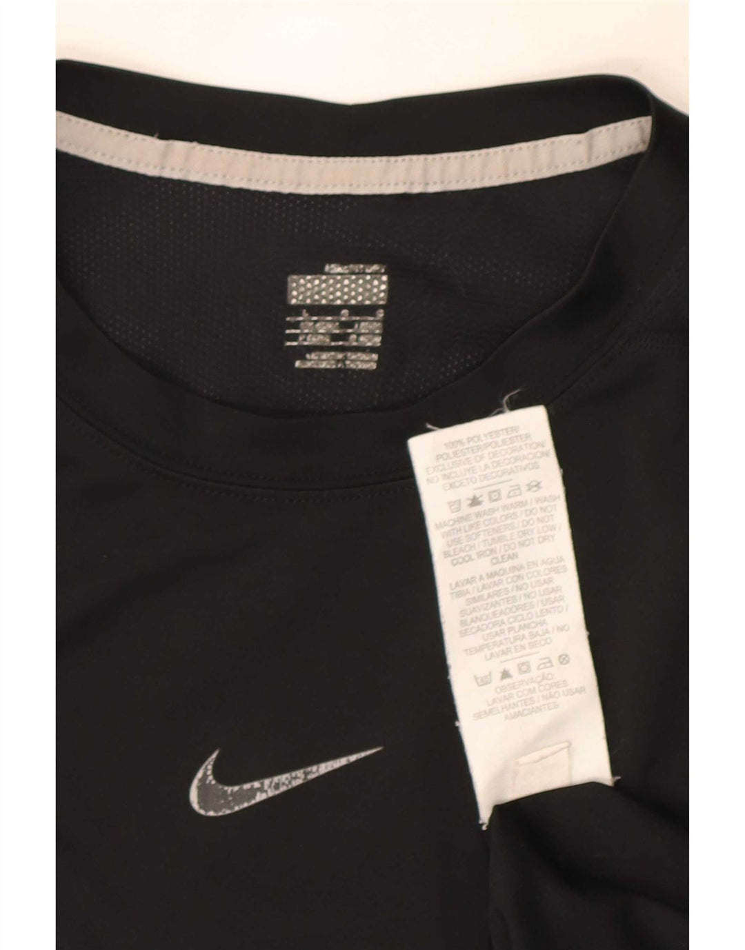 T-shirt da uomo Nike Dri Fit Top UK 42/44 grande poliestere nero