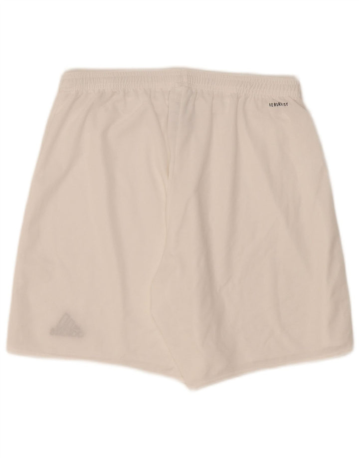 Pantaloncini sportivi da uomo Adidas grandi bianchi in poliestere
